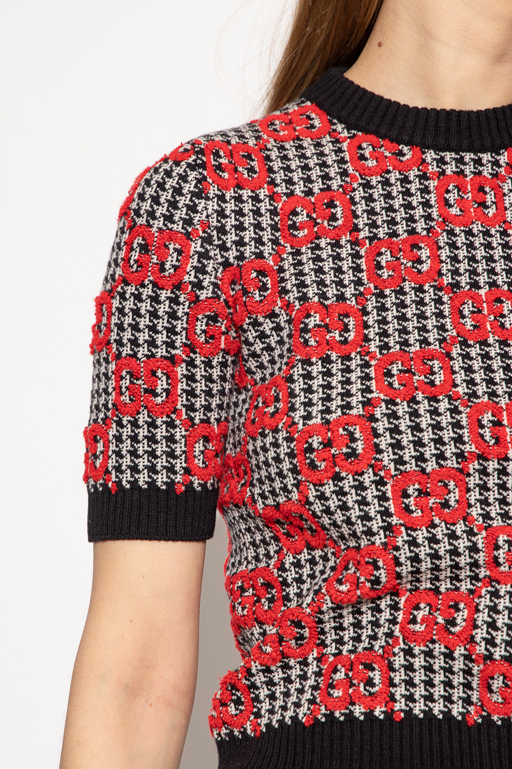 Gucci stand-up collar bomber jacket - Red Monogrammed